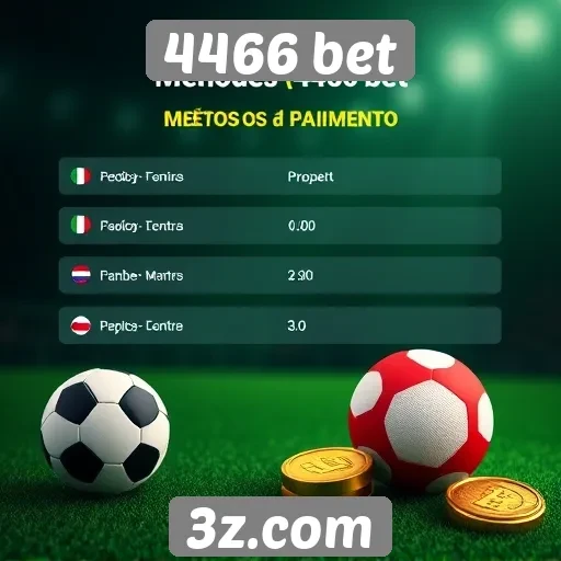 Métodos de pagamento aceitos no 4466 bet